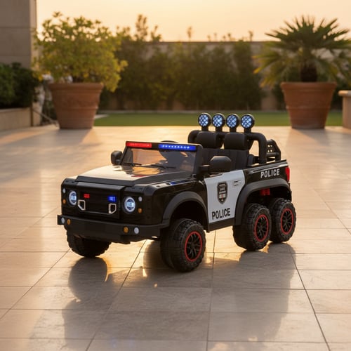 سيارة أطفال كهربائية | مقعد مريح | 6 عجلات | لقياد...