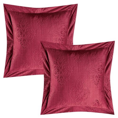 سيلا مفرش نفرونص 5 قطع مخمل محفر أحمر