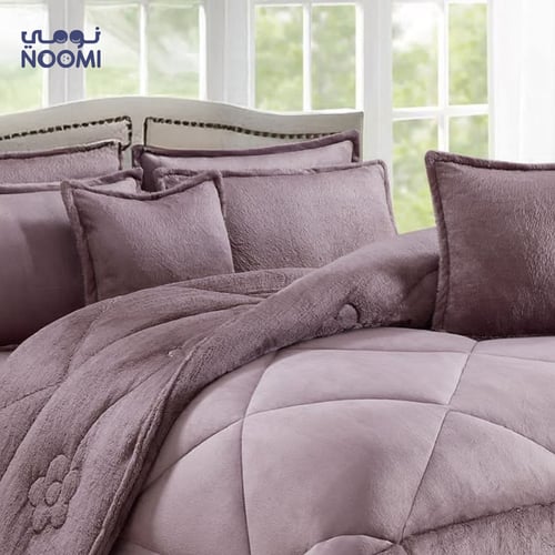 مفرش هلسينكي مخمل فرو شتوي نفرونص 5 قطع