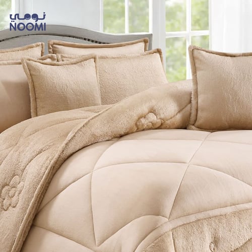 مفرش هلسينكي مخمل فرو شتوي نفرونص 5 قطع