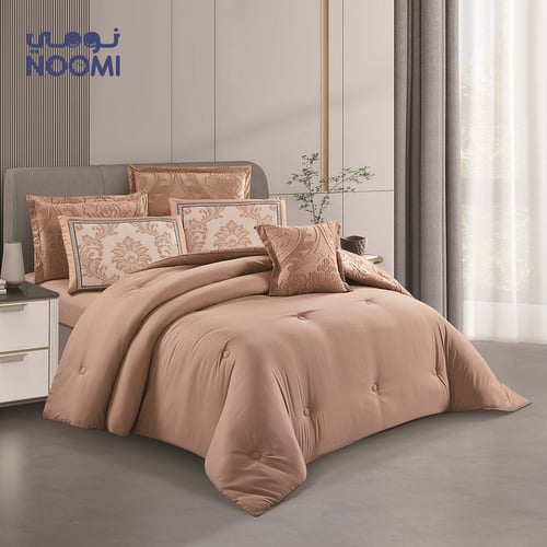 مفرش كراون مايكروفايبر مطرز نفرواحد (نفرونص) 5 قطع