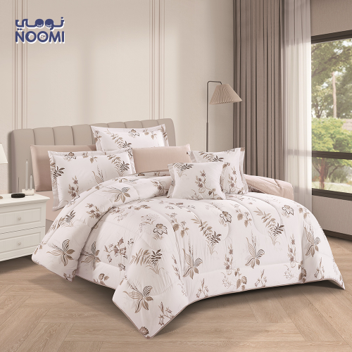 مفرش فيكتوريا مشجر مايكروفايبر نفرونص 5 قطع