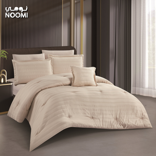 مفرش دريمي مايكروفايبر مطرز نفرونص 5 قطع