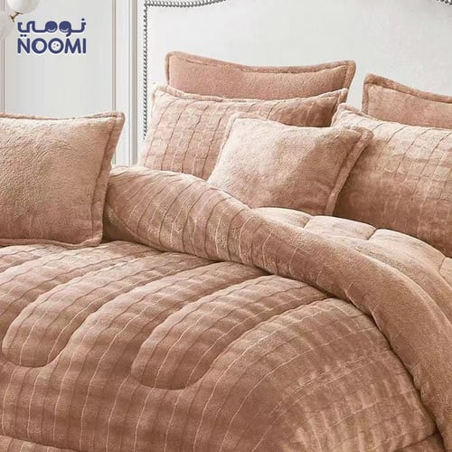مفرش ستارليت مخمل فرو شتوي نفرونص 5 قطع