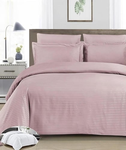 مفرش سيما الفندقي مايكروفايبر 7 قطع مزدوج أحمر