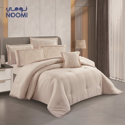 مفرش كراون مايكروفايبر مطرز نفرواحد (نفرونص) 5 قطع