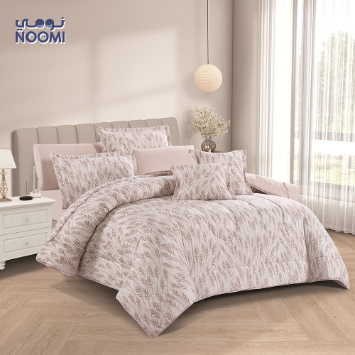 مفرش فيكتوريا مشجر مايكروفايبر نفرونص 5 قطع