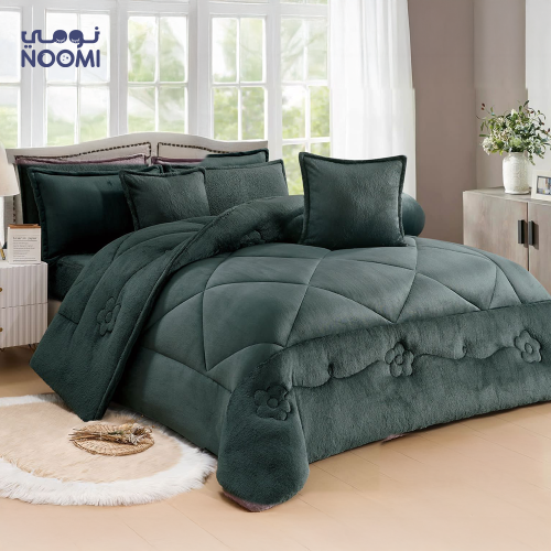 مفرش هلسينكي مخمل فرو شتوي نفرونص 5 قطع