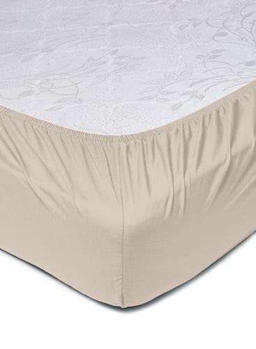 طـقـم شـرشـف 3 قـطـع مـزدوج -بيج