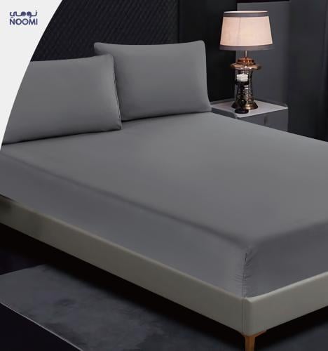 طـقـم شـرشـف 2 قـطـعة مـفـرد ونـص- رصاصي