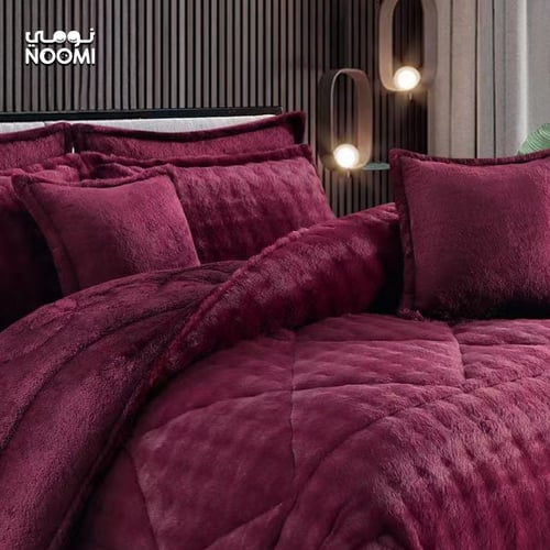 مفرش شيناز مخمل فرو شتوي 5 قطع نفرونص