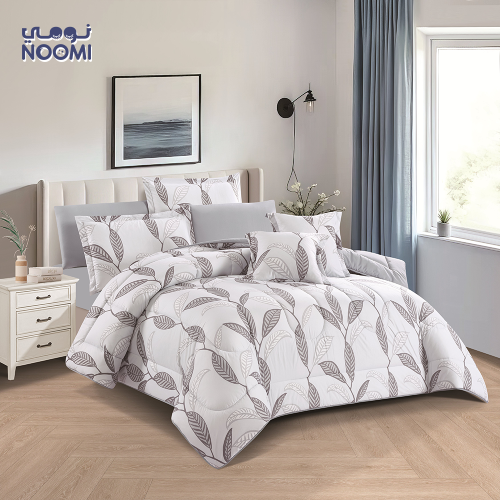 مفرش فيكتوريا مشجر مايكروفايبر نفرونص 5 قطع