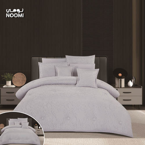 مفرش فلوريا مايكروفايبر نفر ونص 5 قطع - اللون رماد...