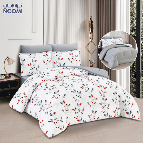 مفرش مارا مشجر نفر ونص 4 قطع مايكروفايبر