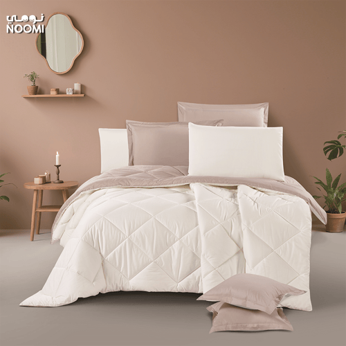 مفرش نسمة سادة قطن 100% 5 قطع نفرونص