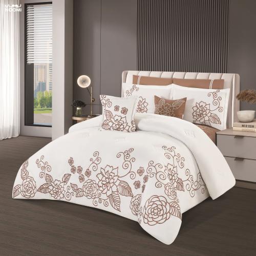 مفرش لارا نفرين ٨ قطع مطرز كامل