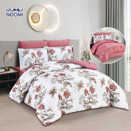 مفرش مارا مشجر نفر ونص 4 قطع مايكروفايبر