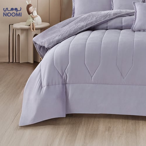 مفرش نجمة مخمل فرو شتوي نفرونص 4 قطع