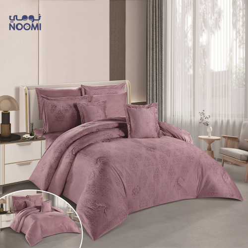 سيلا مفرش نفرونص 5 قطع مخمل محفر