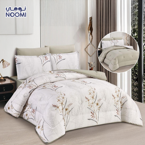 مفرش مارا مشجر نفر ونص 4 قطع مايكروفايبر