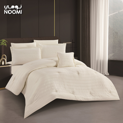 مفرش دريمي مايكروفايبر مطرز نفرين 7 قطع