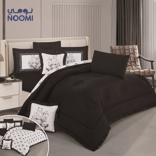 مفرش ريمي منفوخ مايكروفايبر وجهين | نفر و نص 5 قطع