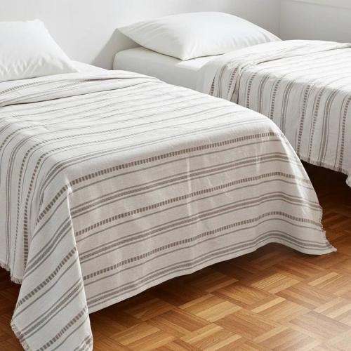 Children's summer cotton blanket set, handwoven -...