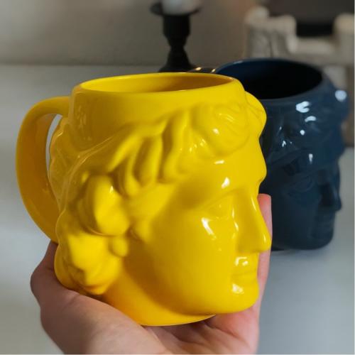 A cup with a distinctive design