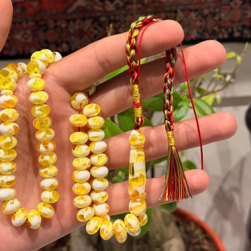 مسباح بكلايت أصفر مموج