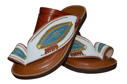 حذاء قصيمي المصنوع يدويا من الجلد الطبيعي والدعسة...