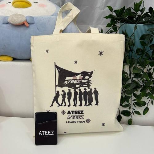 مجموعة ايتيز | Ateez توت باق + محفظة جوال + ١ ستكر...