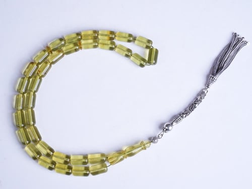 سبحة كهرمان اخضر كولومبي 1987-7-13-33