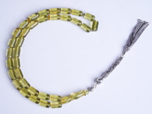 سبحة كهرمان اخضر كولومبي 1987-7-13-33