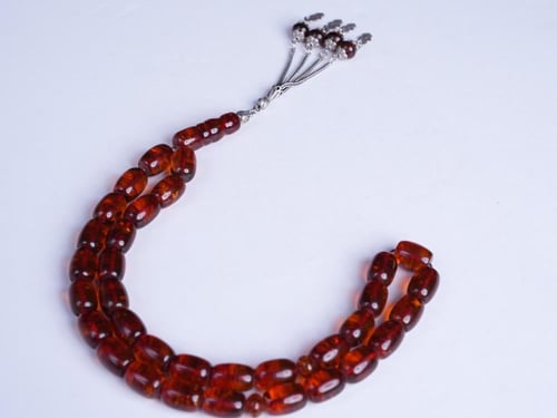 سبحة كهرمان روسي شفاف 1665-10-15-33-2