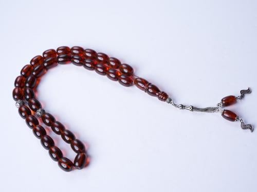 سبحة كهرمان روسي شفاف 1665-13-15-33