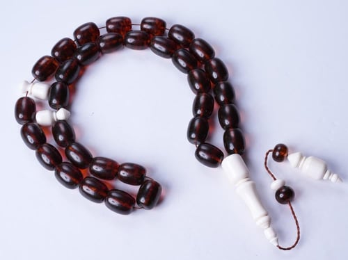 سبحة كهرمان روسي شفاف 1665-15-20-33