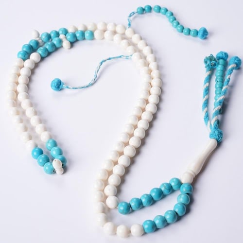 سبحه من العظم و فيروز صناعي 1590-8-100-8