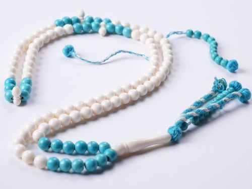 سبحه من العظم و فيروز صناعي 1590-8-100-8