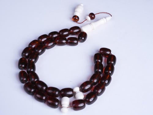 سبحة كهرمان روسي شفاف 1665-15-20-33