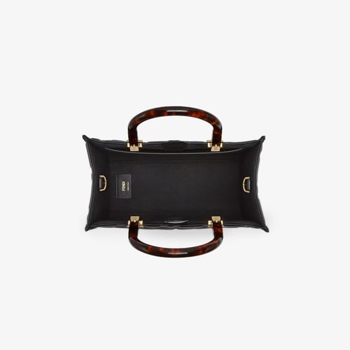 شنطة فندي صن شاين شوبر مجسم سمول - أسود