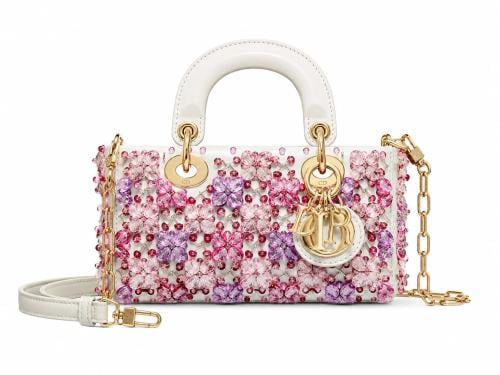 حقيبة Dior Lady D-Joy بكريستالات ملونة
