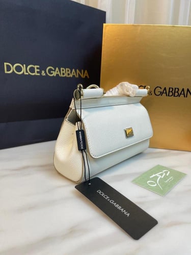 شنطة يد وكتف دولتشي غابانا سيسيلي ميني- أبيض