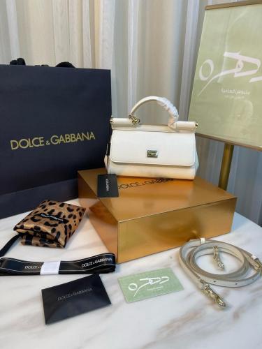 شنطة يد وكتف دولتشي غابانا سيسيلي ميني- أبيض