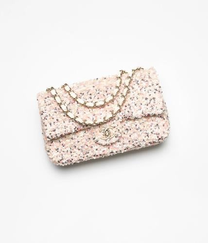 حقيبة شانيل فلاب مرصعة بالترتر-مقاس 20