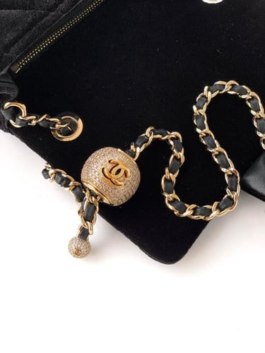 حقيبة ميتييه دارت صغيرة 20 سم من شانيل - أسود