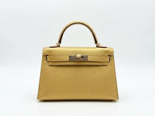 حقيبة Hermès Mini Kelly 2 باللون Doré المعدني