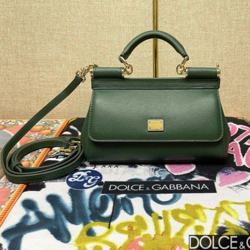 حقيبة يد دولتشي غابانا سيسيلي دوفين مقاس 18- أخضر