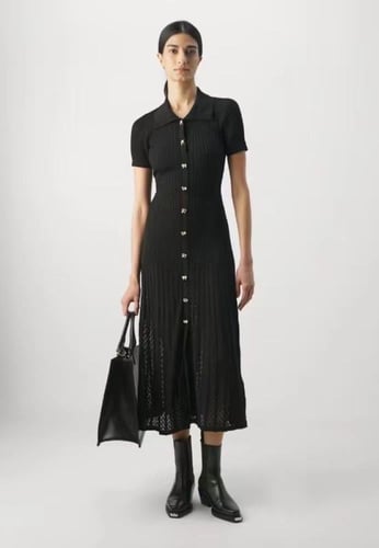 فستان لوريل بنمط قميص مزيج فيسكوز من ساندرو