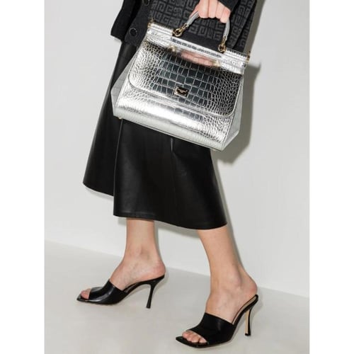 شنطة سيسلي صغيرة بمقبض علوي ونقش جلد التمساح