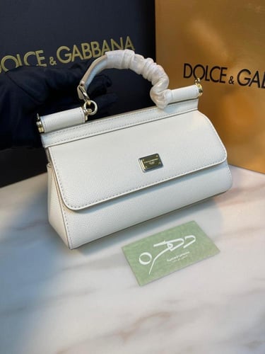شنطة يد وكتف دولتشي غابانا سيسيلي ميني- أبيض